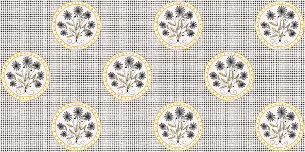 Tapeta Ceramiczna ABK Wide & Style Pop Mama Non Mama Senape Rtt. 60x120 cm