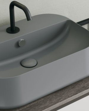 Simas Sharp umywalka nablatowa SH09 Cemento Matt