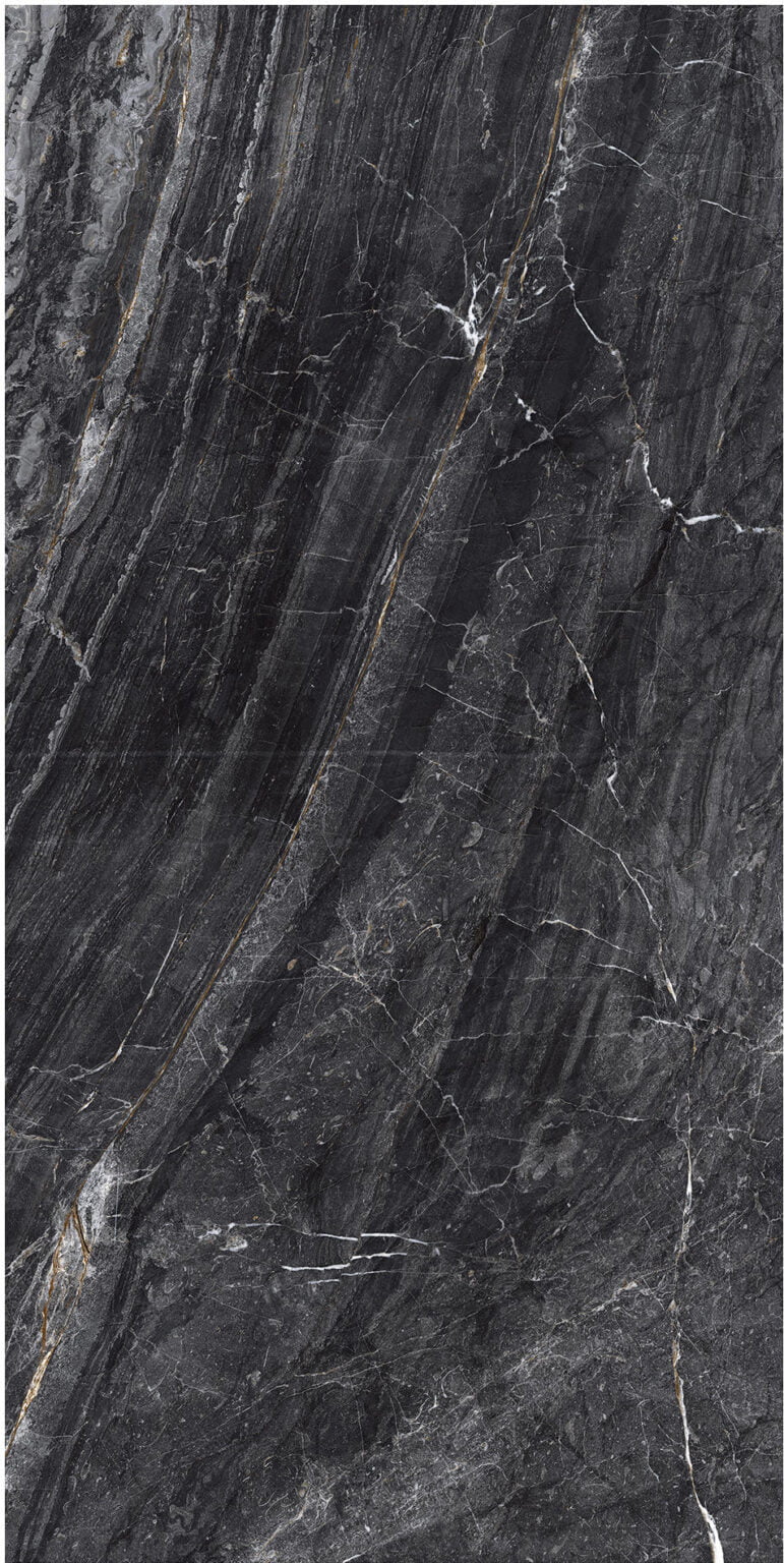 Supergres Purity of Marble Brecce Breccia Nera Rtt. Lux. 75x150 cm